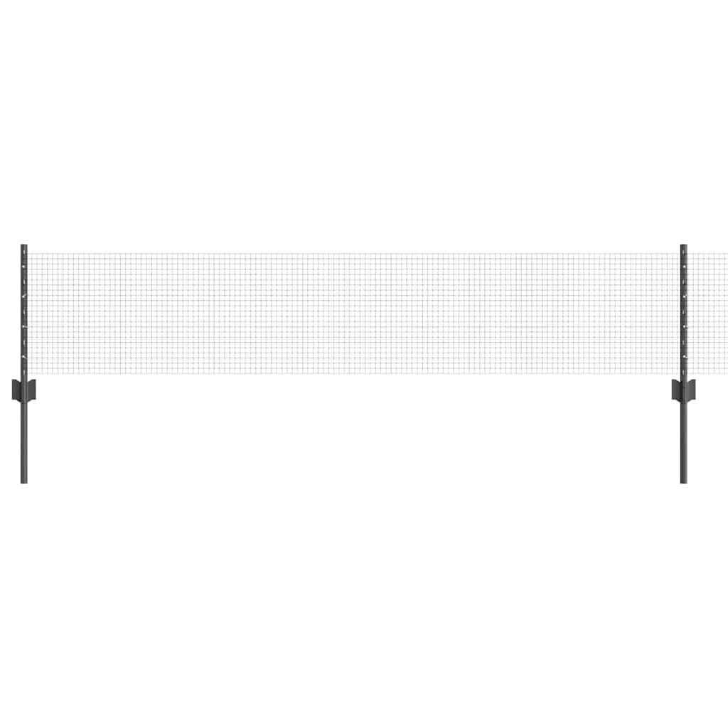Sveiset trådgjerde med stolper 10 x 0,4 m PVC-belagt stål Grå