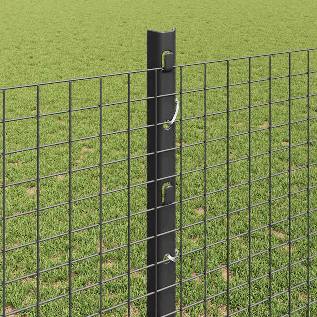 Sveiset trådgjerde med stolper 10 x 1,2 m PVC-belagt stål Grå
