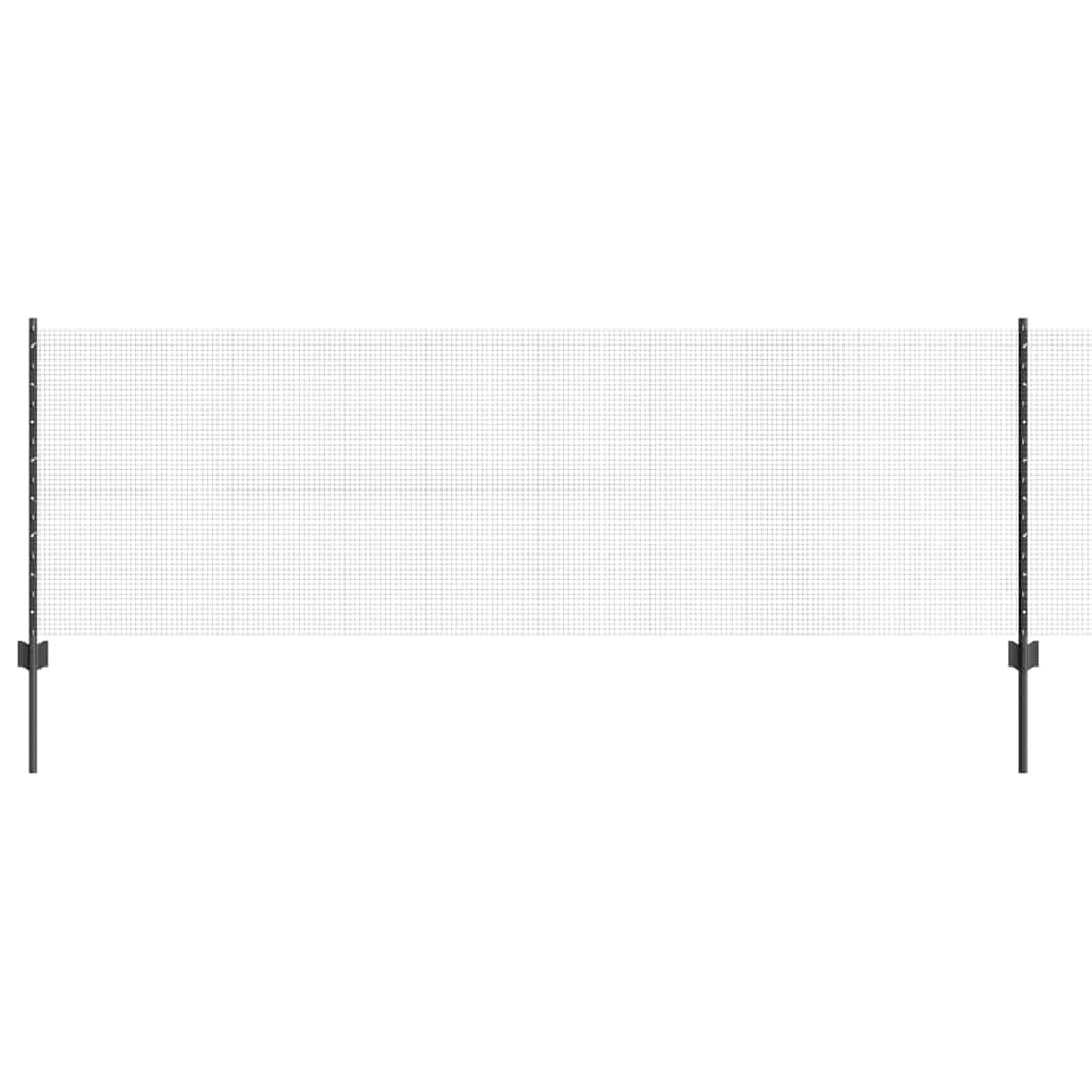 Sveiset trådgjerde med stolper 100 x 0,8 m PVC-belagt stål Grå