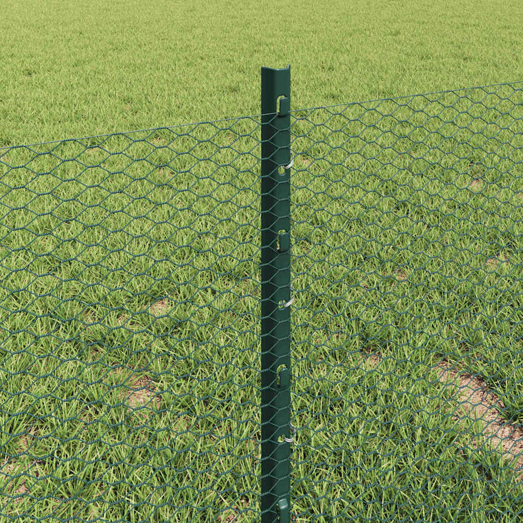 Sveist trådgjerde 10 x 0,4 m PVC-belagt stål Grønn Mesh