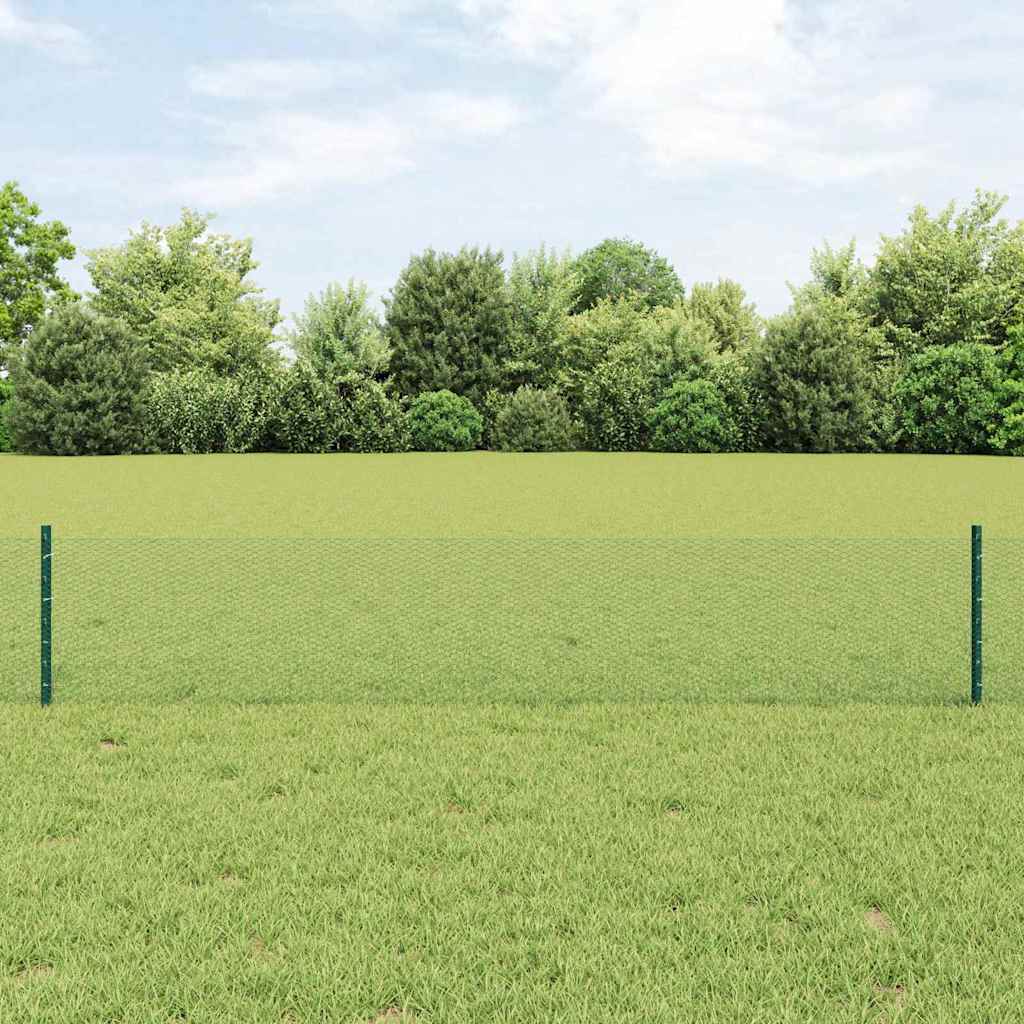 Sveist trådgjerde 10 x 0,4 m PVC-belagt stål Grønn Mesh