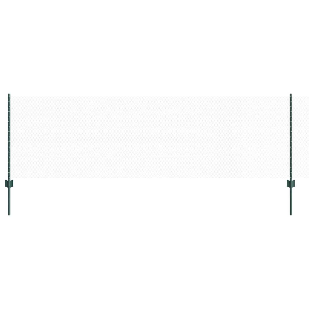 Sekskantet gjerde med post 50 x 0,8 m PVC-belagt stål Grønn