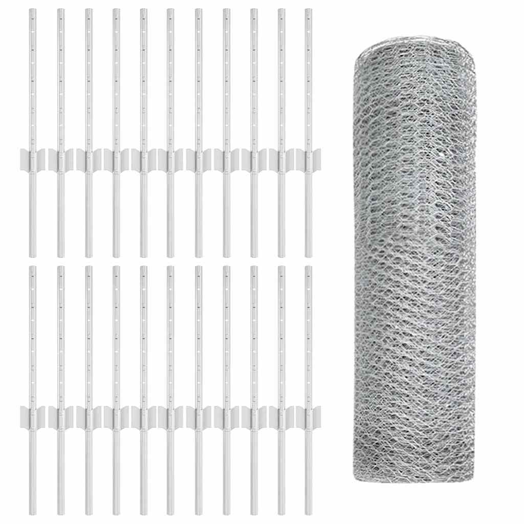 Sveist trådgjerde 50 x 0,4 m (B x H) Hot-Dip Galvanisert Stål