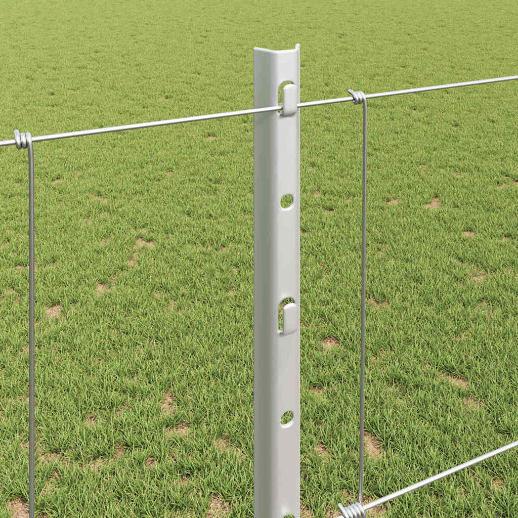 Utendørs Viltgjerde med Stolper 50 x 1,2 m Galvanisert stål