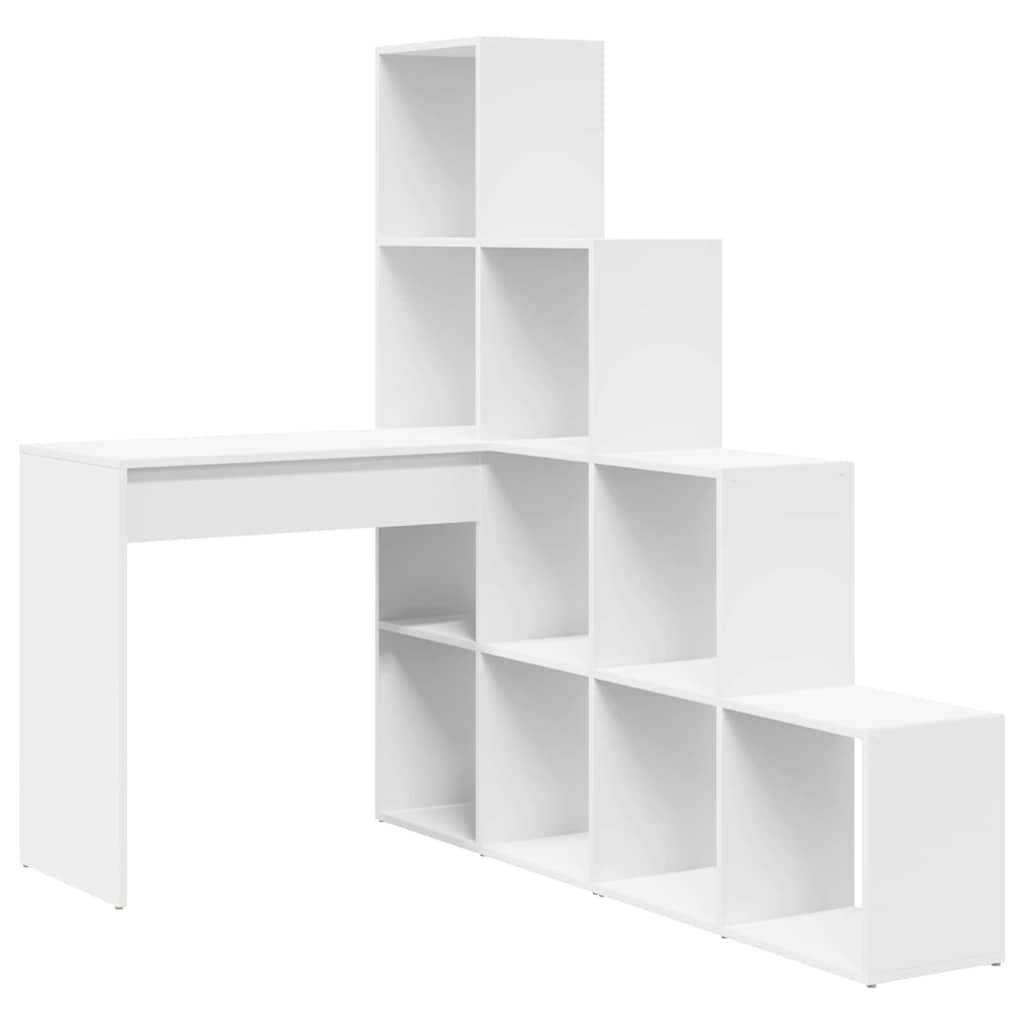 Hjørneskrivebord Hvit 101,5 x 149,5 x 149,5 cm Konstruert tre