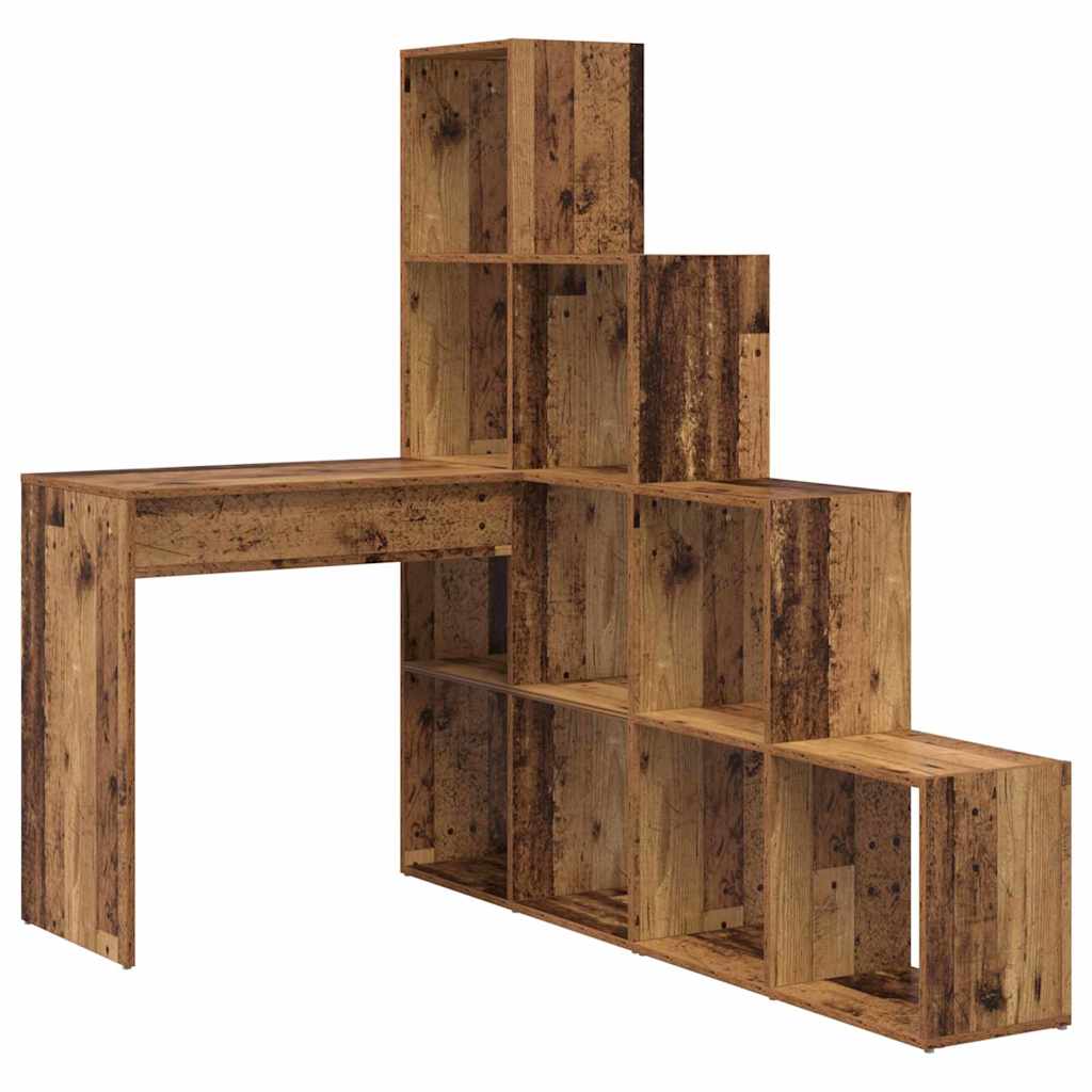 Hjørneskrivebord med hylle Gamle tre 101,5 x 149,5 x 149,5 cm