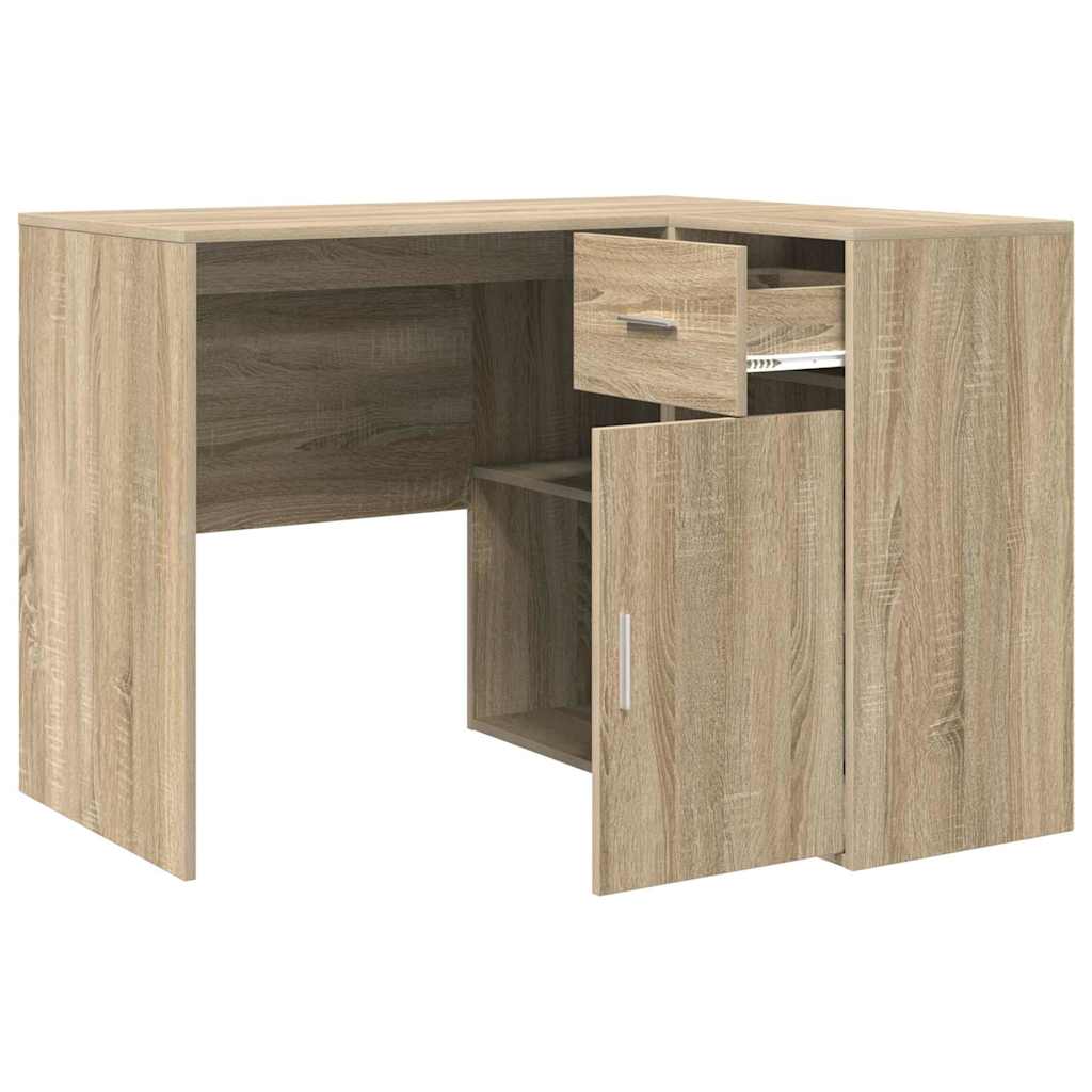 Hjørneskrivebord med skuff Sonoma eik 102 x 88 x 75 cm