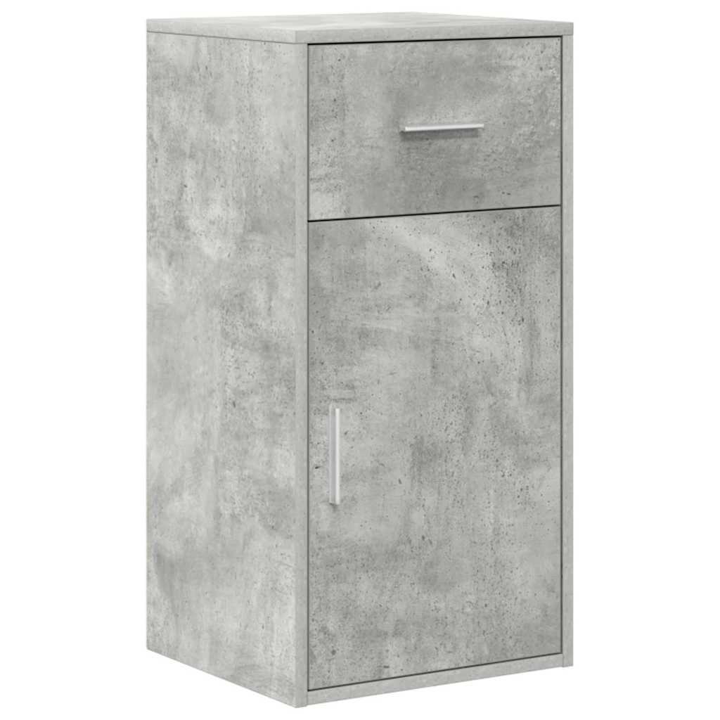 Hjørneskrivebord med skuff Betonggrå 102 x 88 x 75 cm