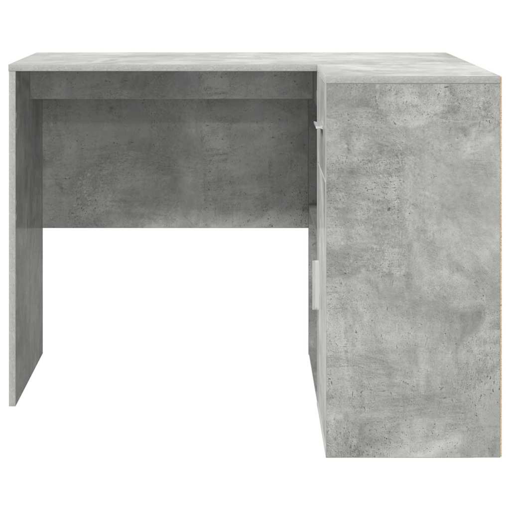 Hjørneskrivebord med skuff Betonggrå 102 x 88 x 75 cm