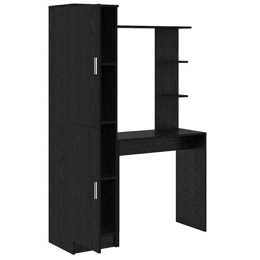 Skrivebord 2 pcs Svart Eik
