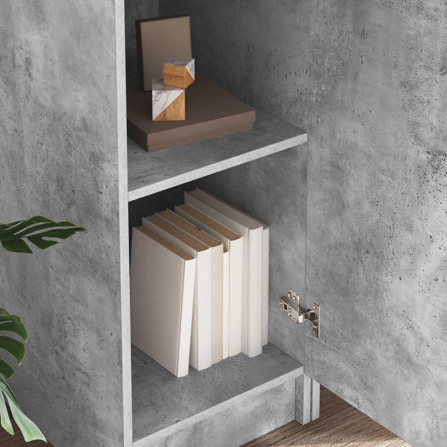 Skrivebord 2 pcs Betonggrå vidaXL