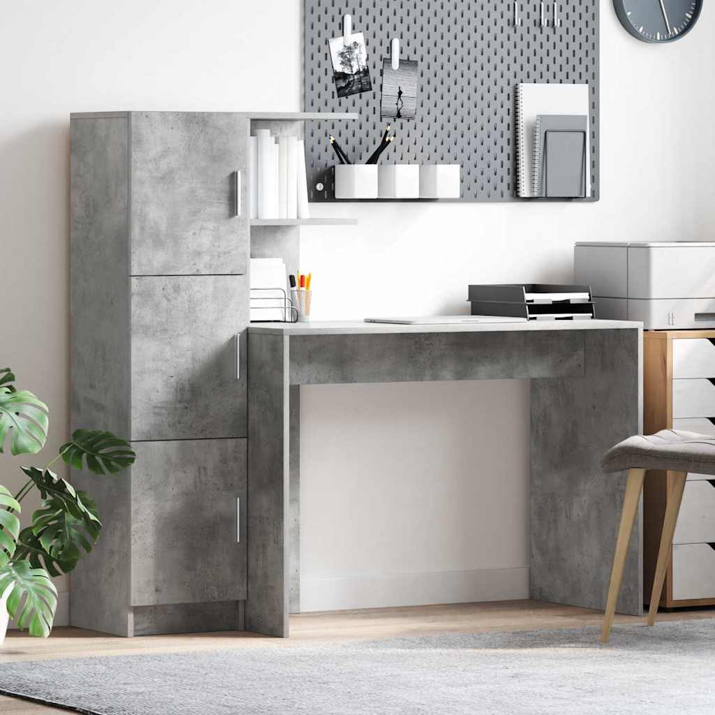 Skrivebord 2 pcs Betonggrå