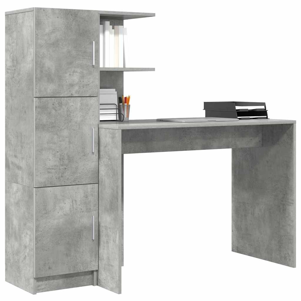 Skrivebord 2 pcs Betonggrå