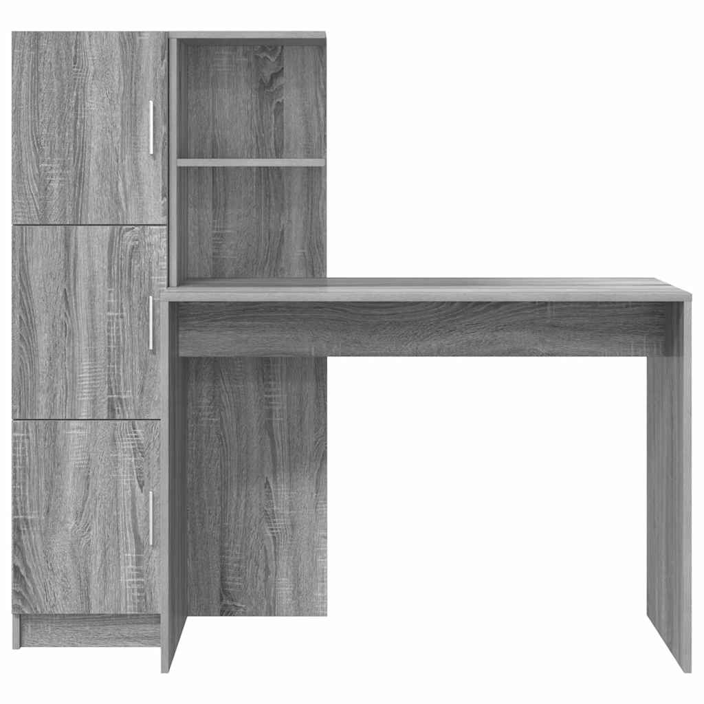 Skrivebord 2 pcs Grå Sonoma