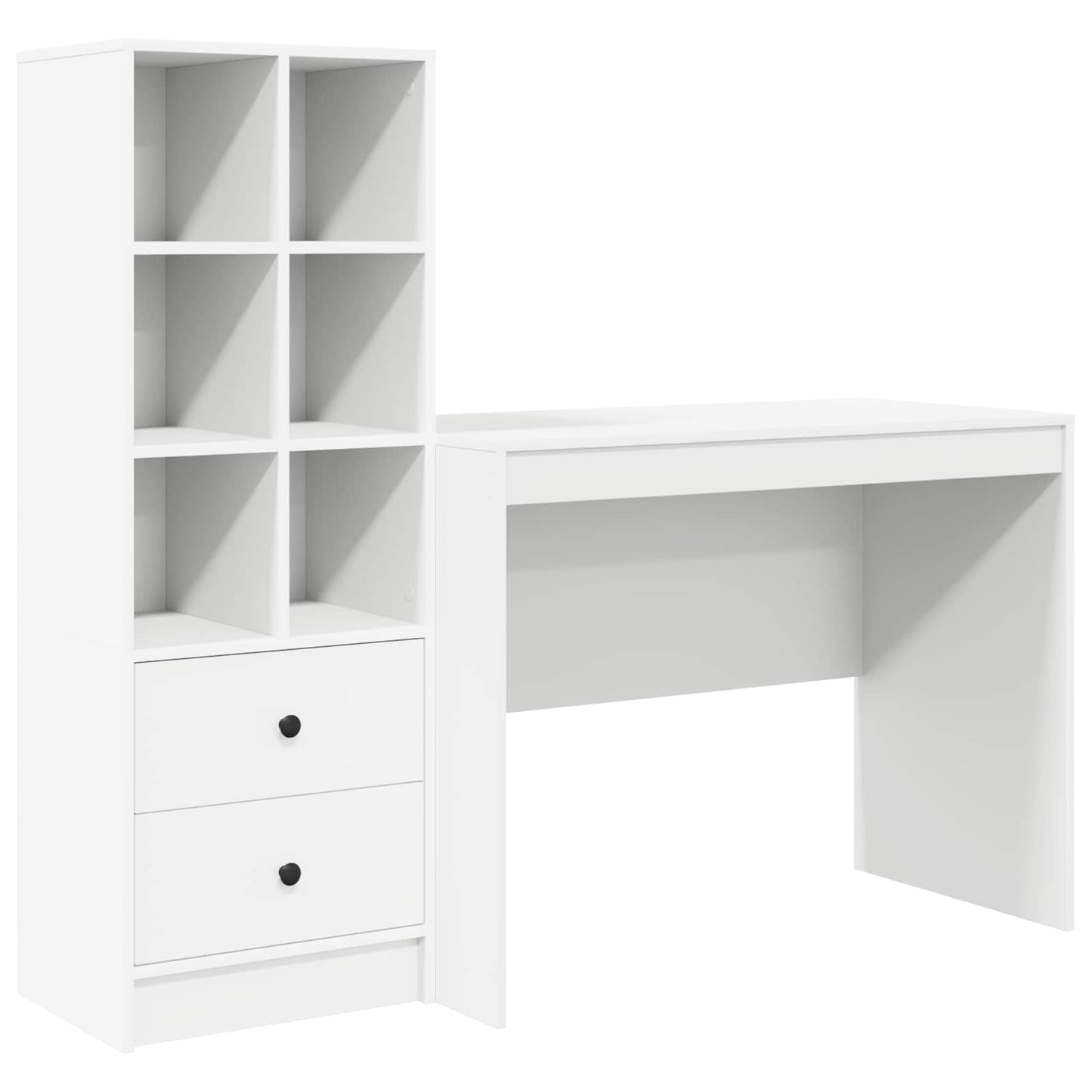 Skrivebord med skuff 2 pcs Hvit