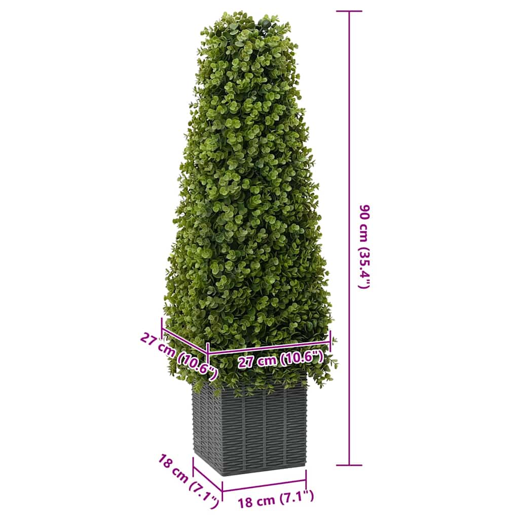 Eukalyptus Gress Tårn grønn 27 x 27 x 90 cm Plast