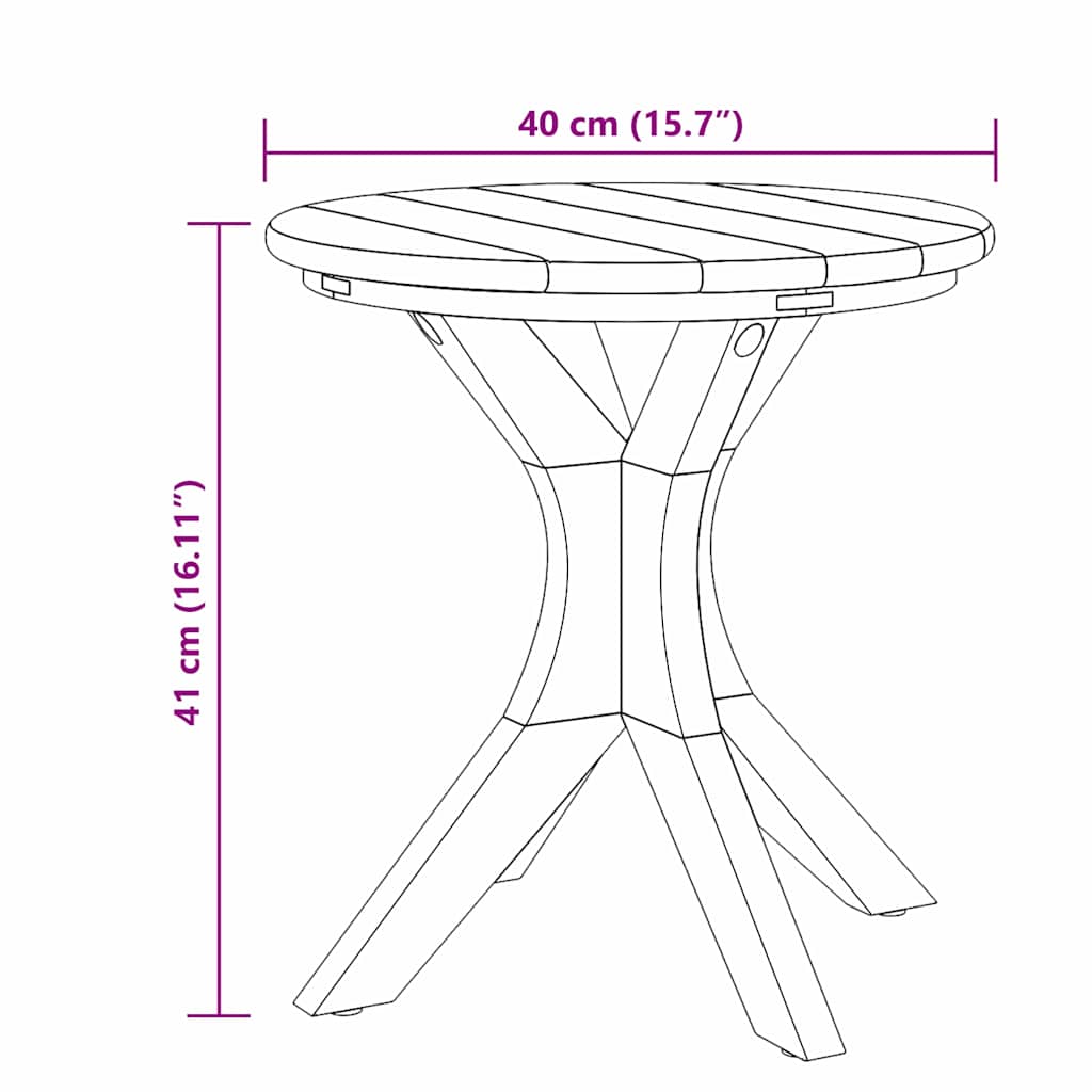 Sidetabell Brun 40 x 40 x 41 cm Massivt Teaktre