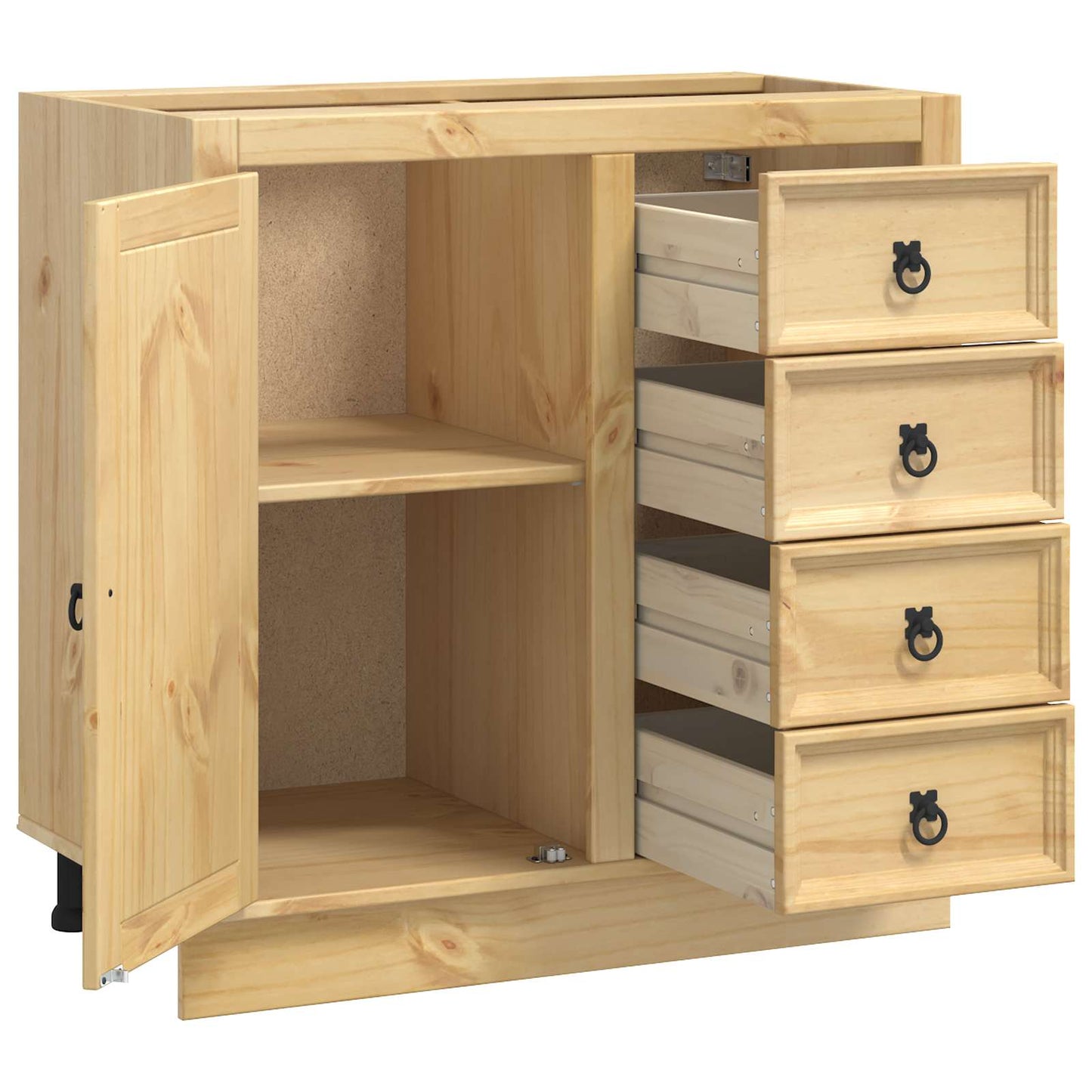Kabinett SKI HonningBrun 80 x 46 x 81 cm Massiv furu