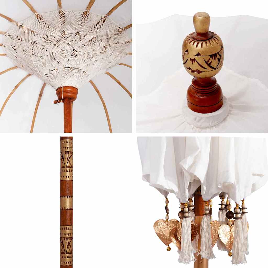 Balinesisk Parasol Krem 190 x 190 x 260 cm