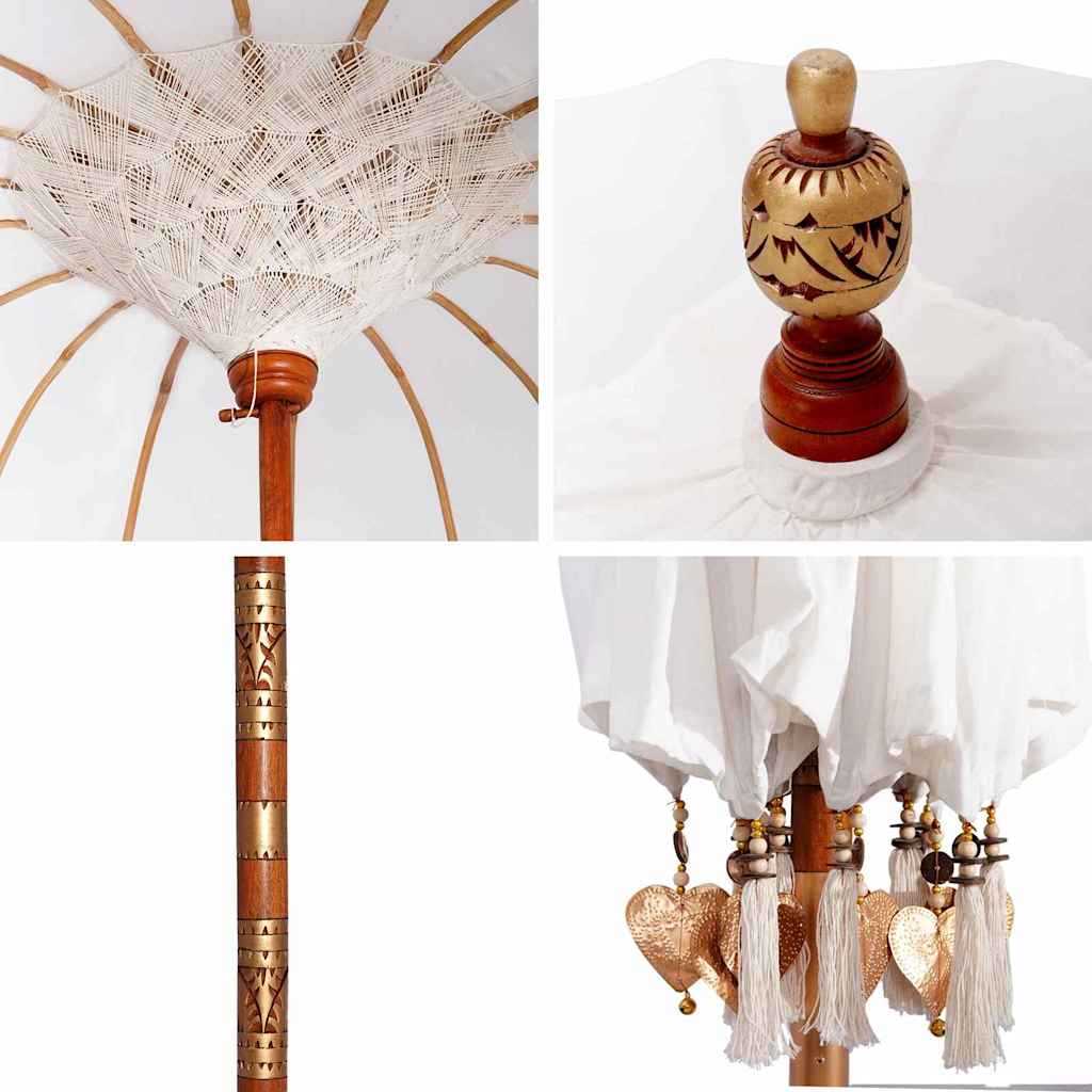 Balinesisk Parasol Krem 220 x 220 x 260 cm