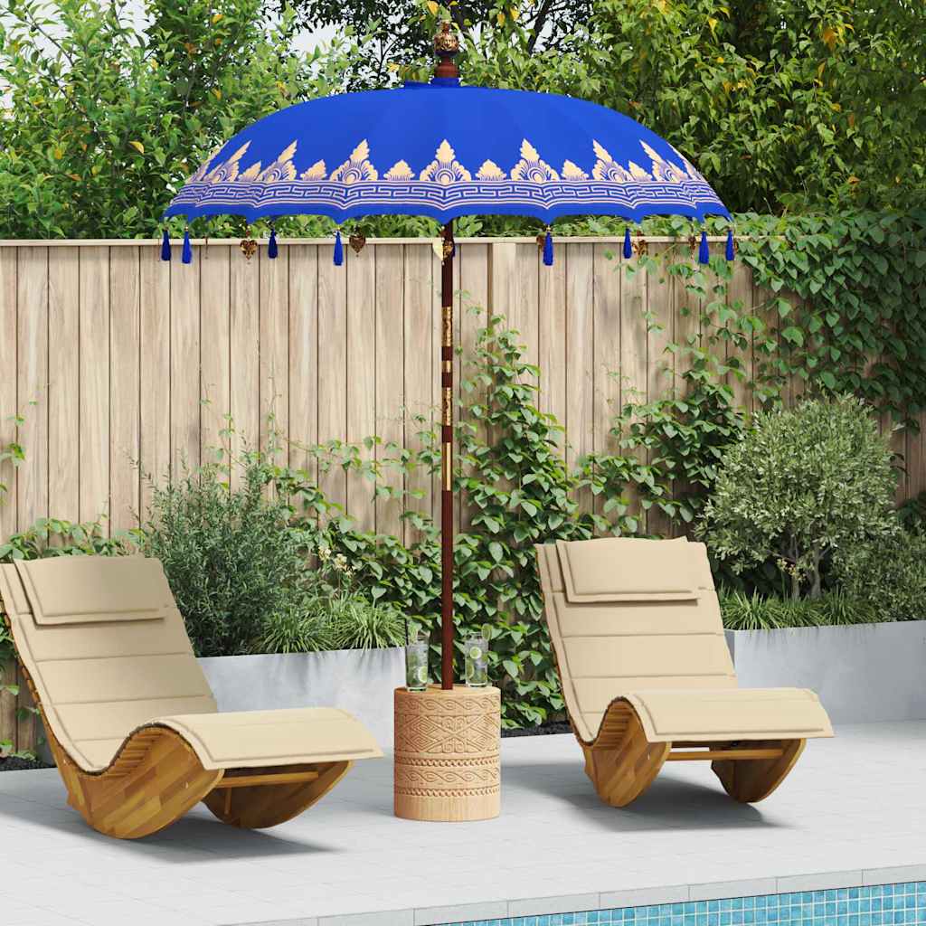 Balinesisk Parasol Blå 185 x 185 x 260 cm