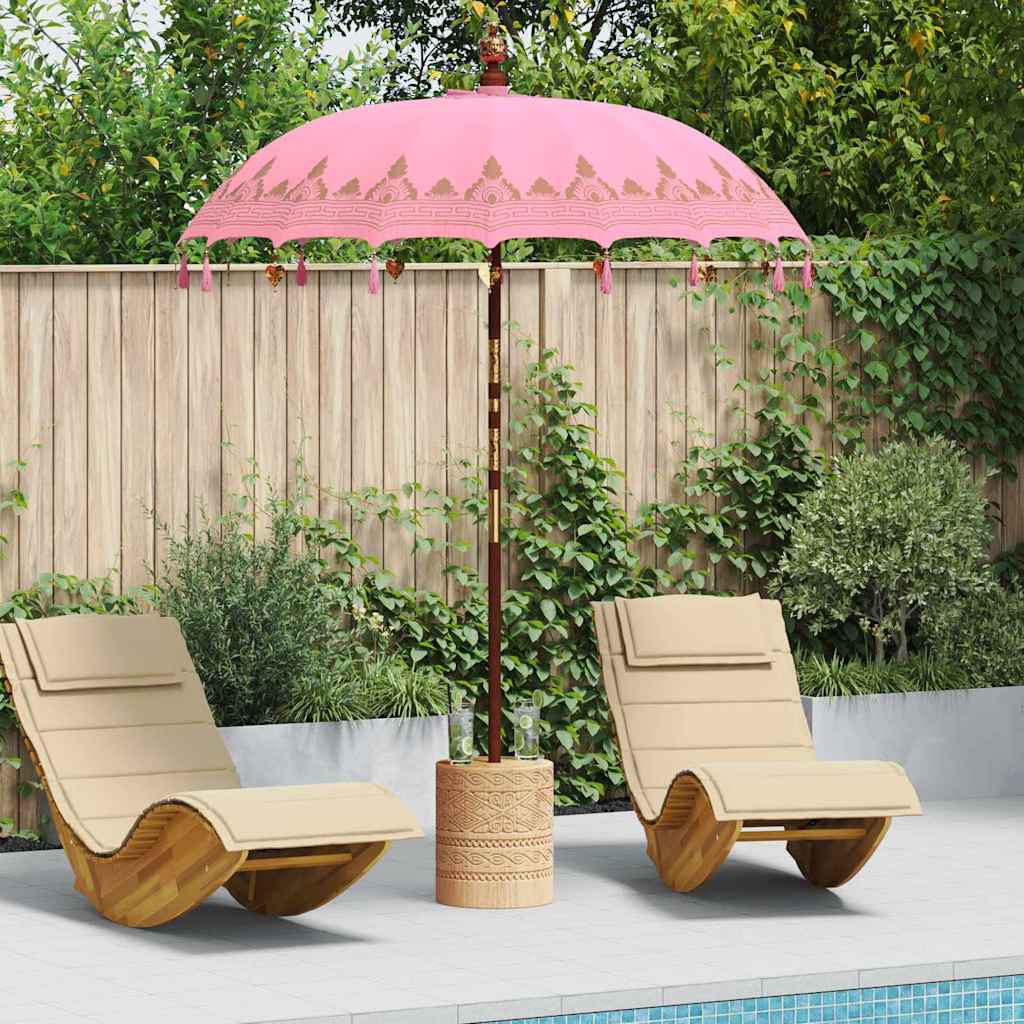 Balinesisk Parasol Rosa 185 x 185 x 260 cm