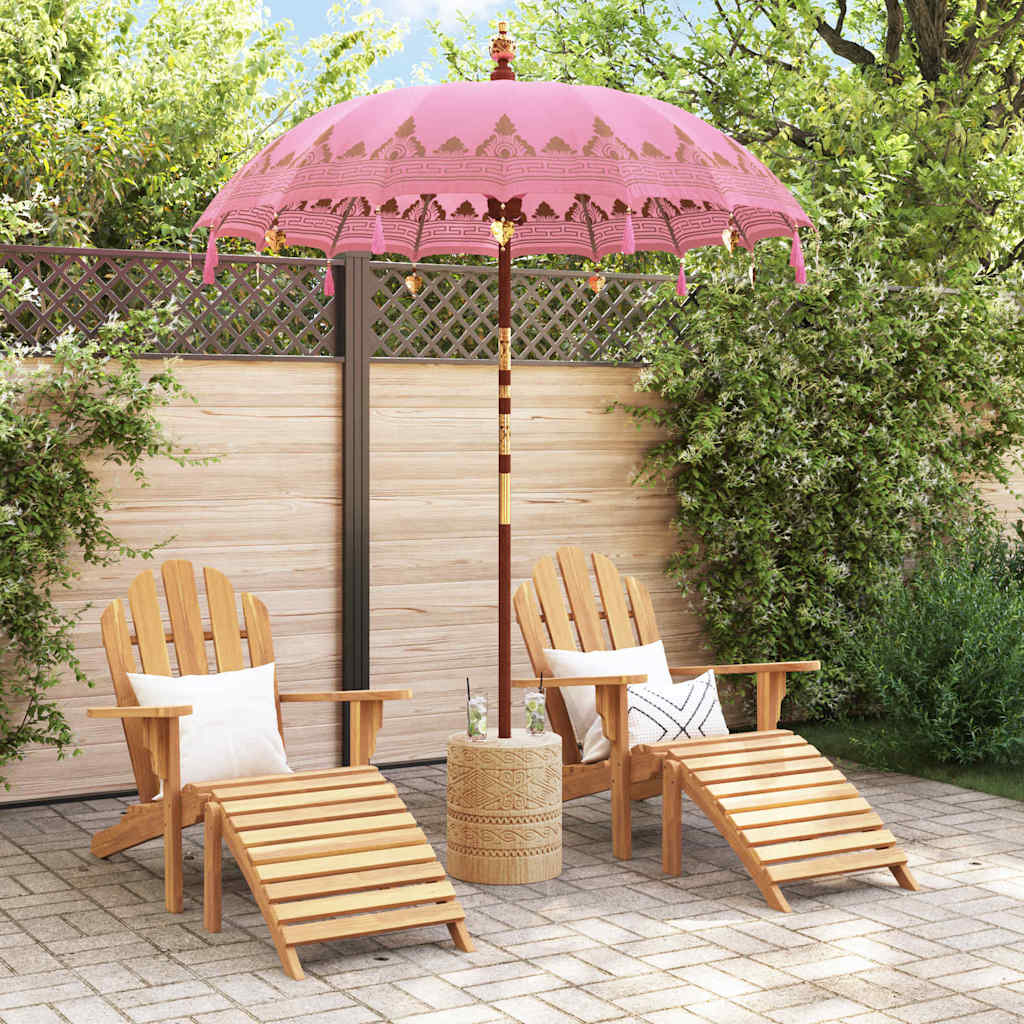 Balinesisk Parasol Rosa 185 x 185 x 260 cm