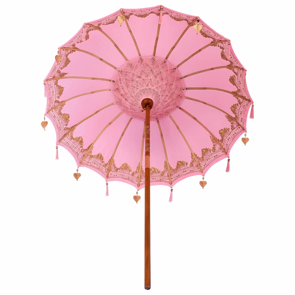 Balinesisk Parasol Rosa 185 x 185 x 260 cm