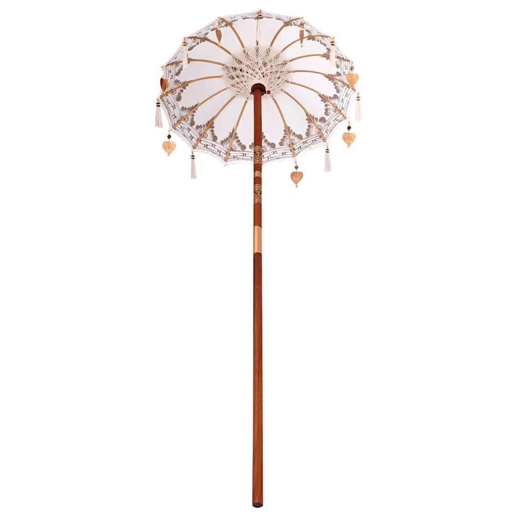 Balinesisk Parasol Krem 125 x 125 x 260 cm