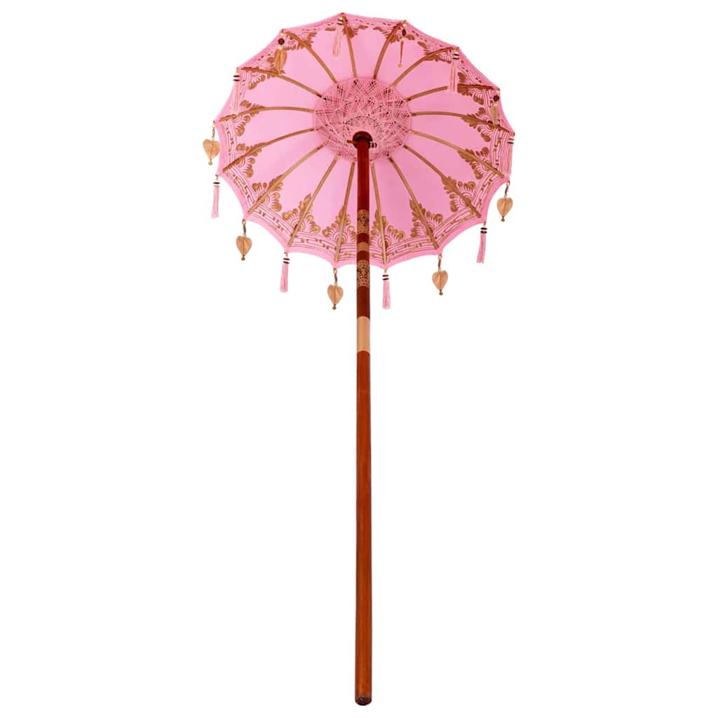 Balinesisk Parasol Rosa 125 x 125 x 260 cm