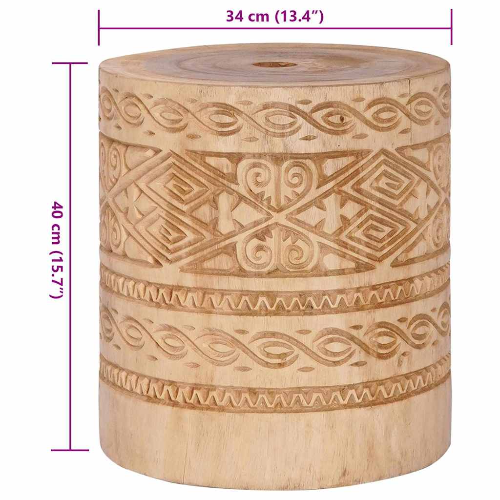 Parasollfot Naturlig Ø34 x 40 cm Massivt tre