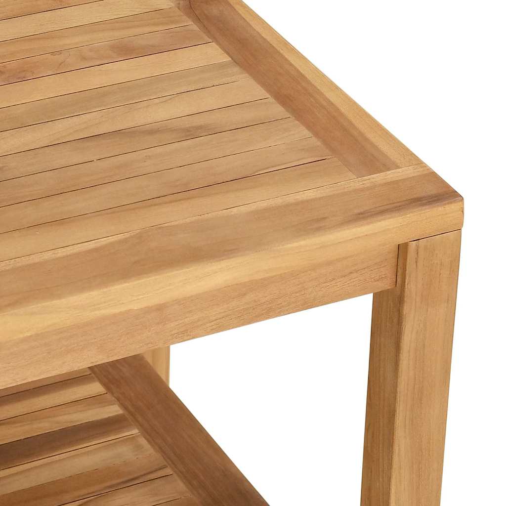 Kaffebord med lagring Brun 45 x 45 x 45 cm Massivt Teaktre