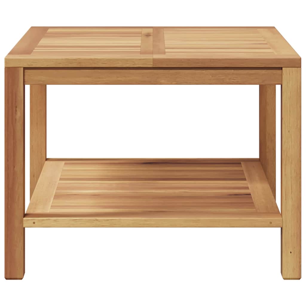 Kaffebord med lagring Brun 60 x 60 x 45 cm Massivt Teaktre