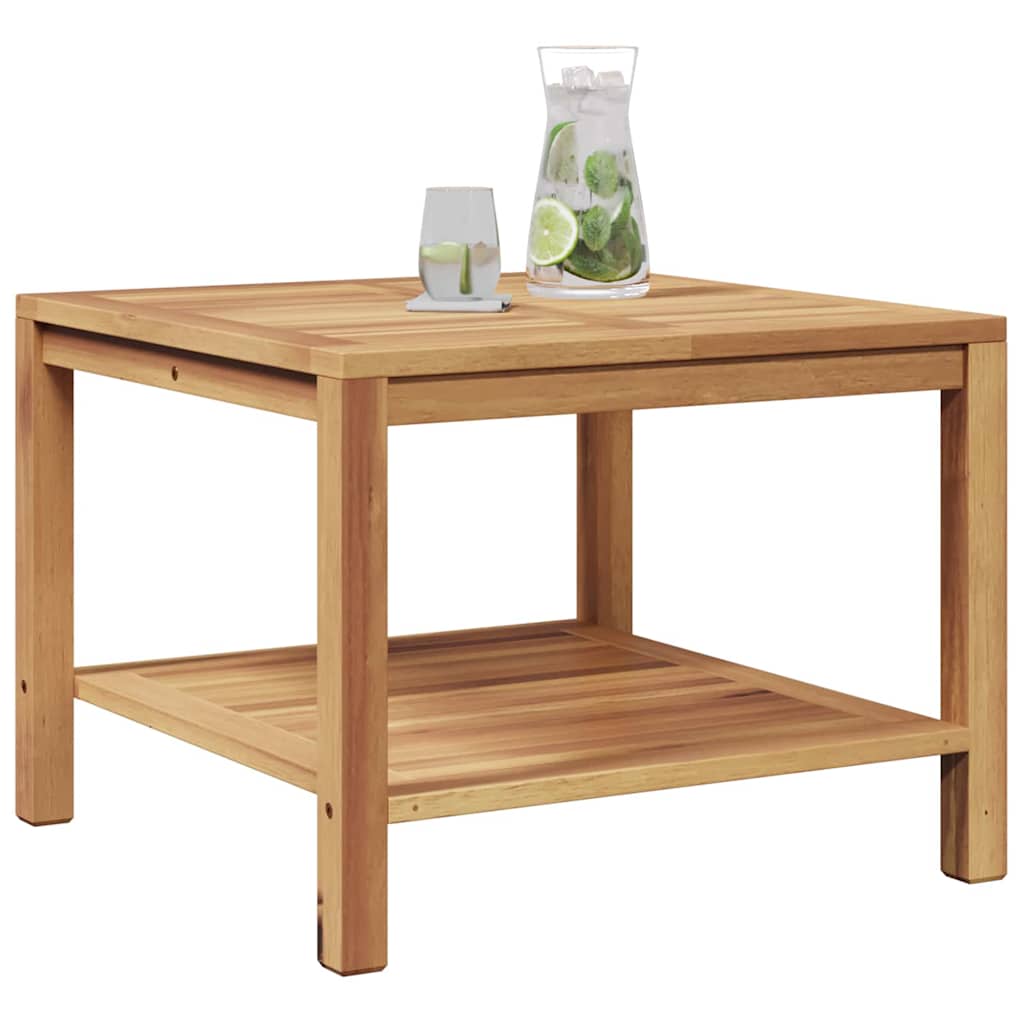 Kaffebord med lagring Brun 60 x 60 x 45 cm Massivt Teaktre