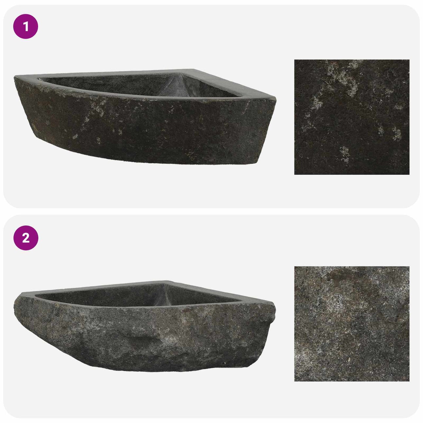 Basseng Grå (38-45) x (38-45) x 12 cm Elvestein