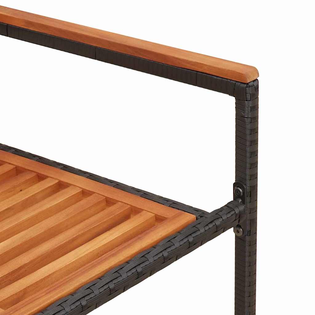Hage stabelstoler 2 pcs Brun og svart 54 x 56 x 90 cm