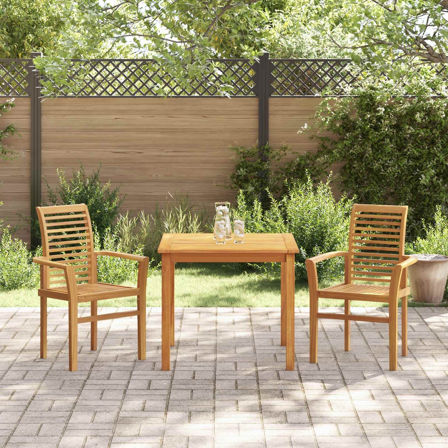 Spisestuestol 2 pcs Brun 62 x 55 x 94 cm Massivt Teaktre