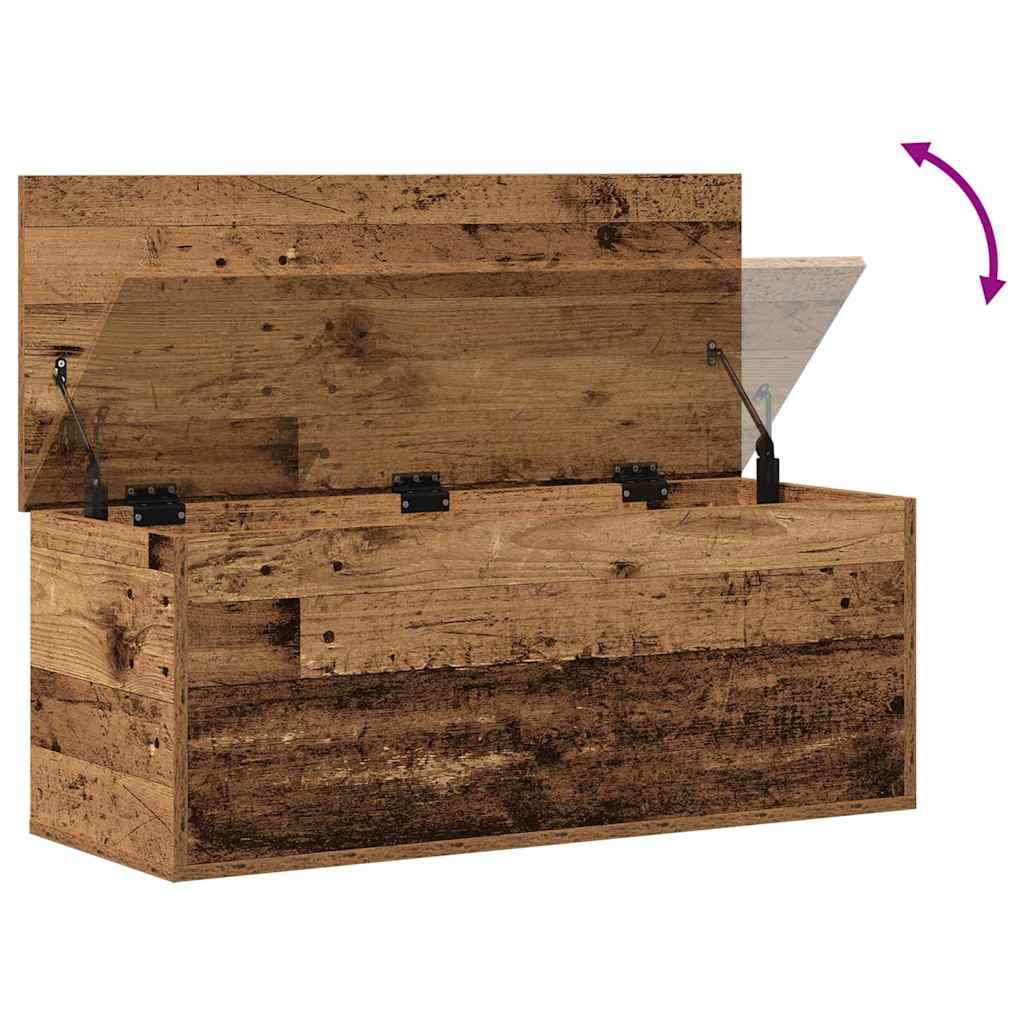 Lagringsboks Gamle tre 90 x 35 x 35 cm Konstruert tre