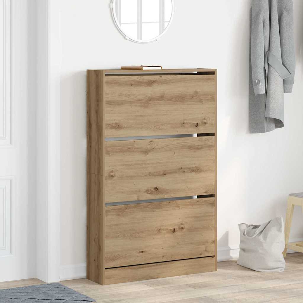Sko Skap med dør Artisan Eik 80 x 21 x 125,5 cm Konstruert tre
