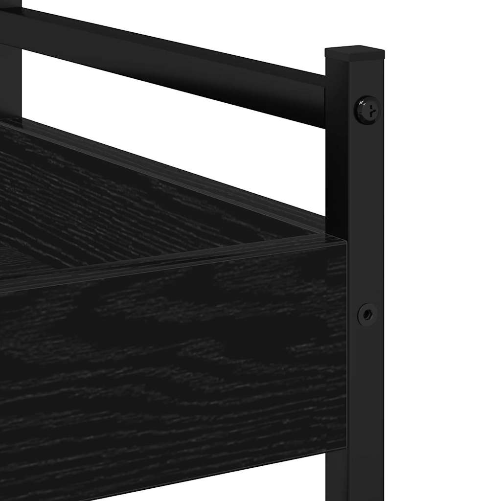 Kjøkkenvogn Svart eik 50 x 30 x 70 cm Konstruert tre