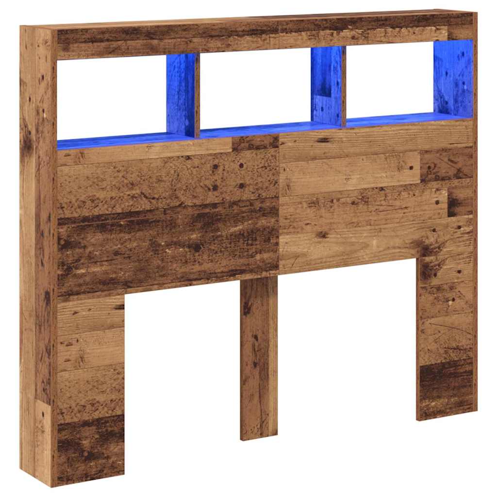 Hodegavl med hylle Gamle tre 120 x 17 x 102 cm Konstruert tre