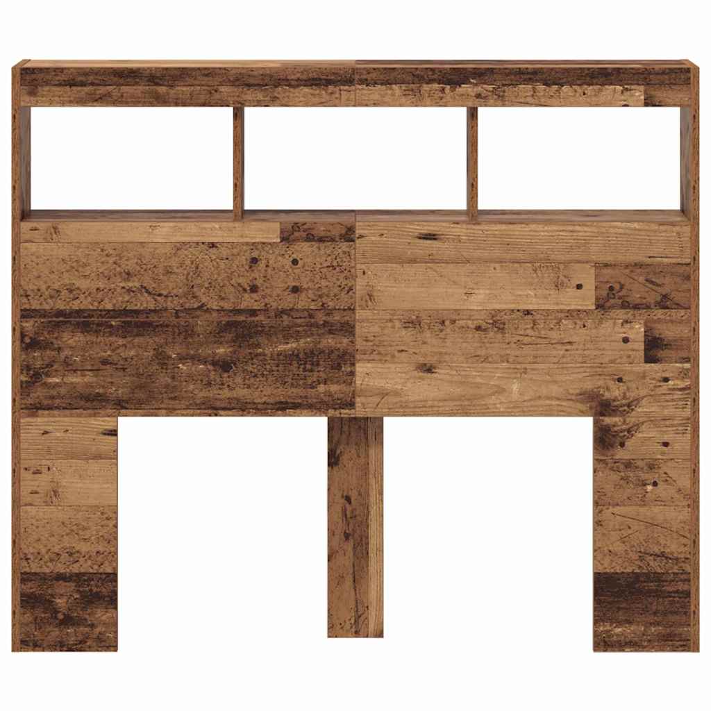 Hodegavl med hylle Gamle tre 120 x 17 x 102 cm Konstruert tre