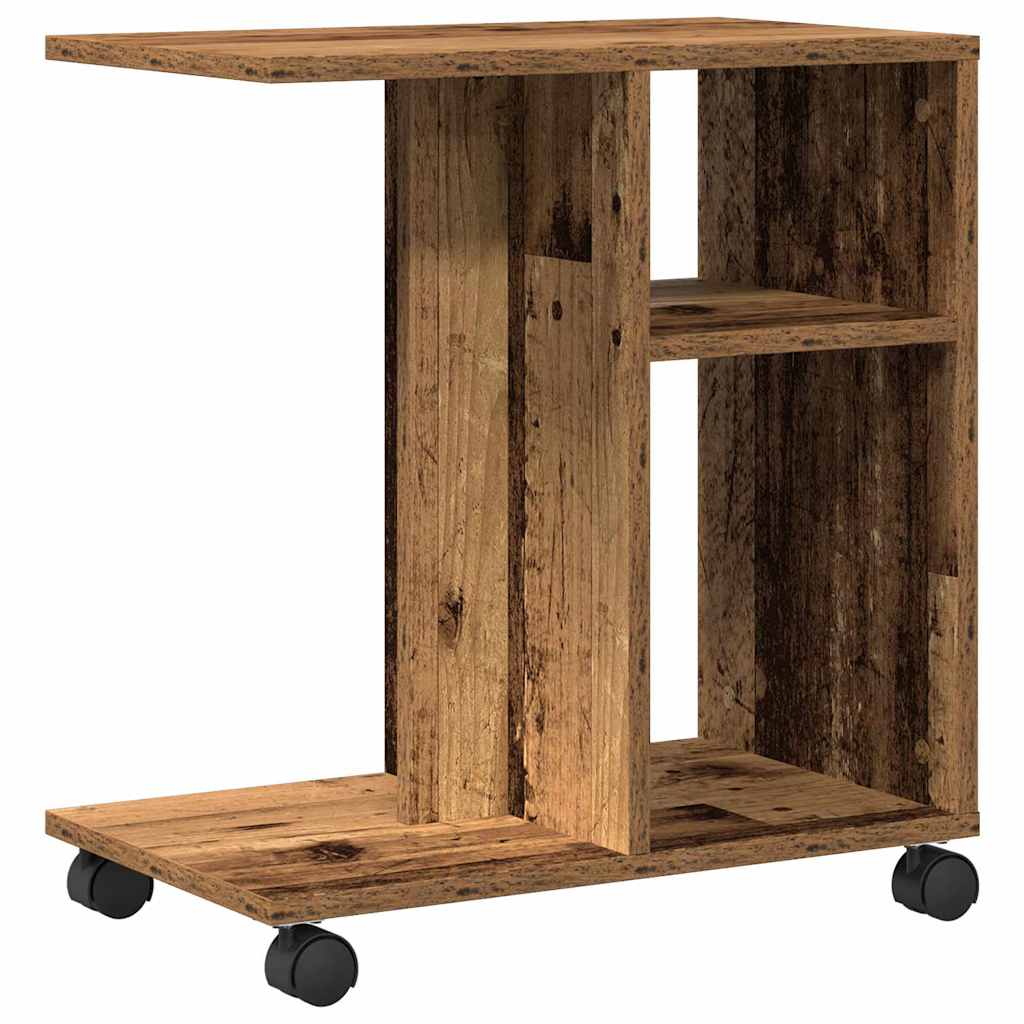Sidebord med hylle Gammelt tre 50 x 30 x 55 cm Konstruert tre