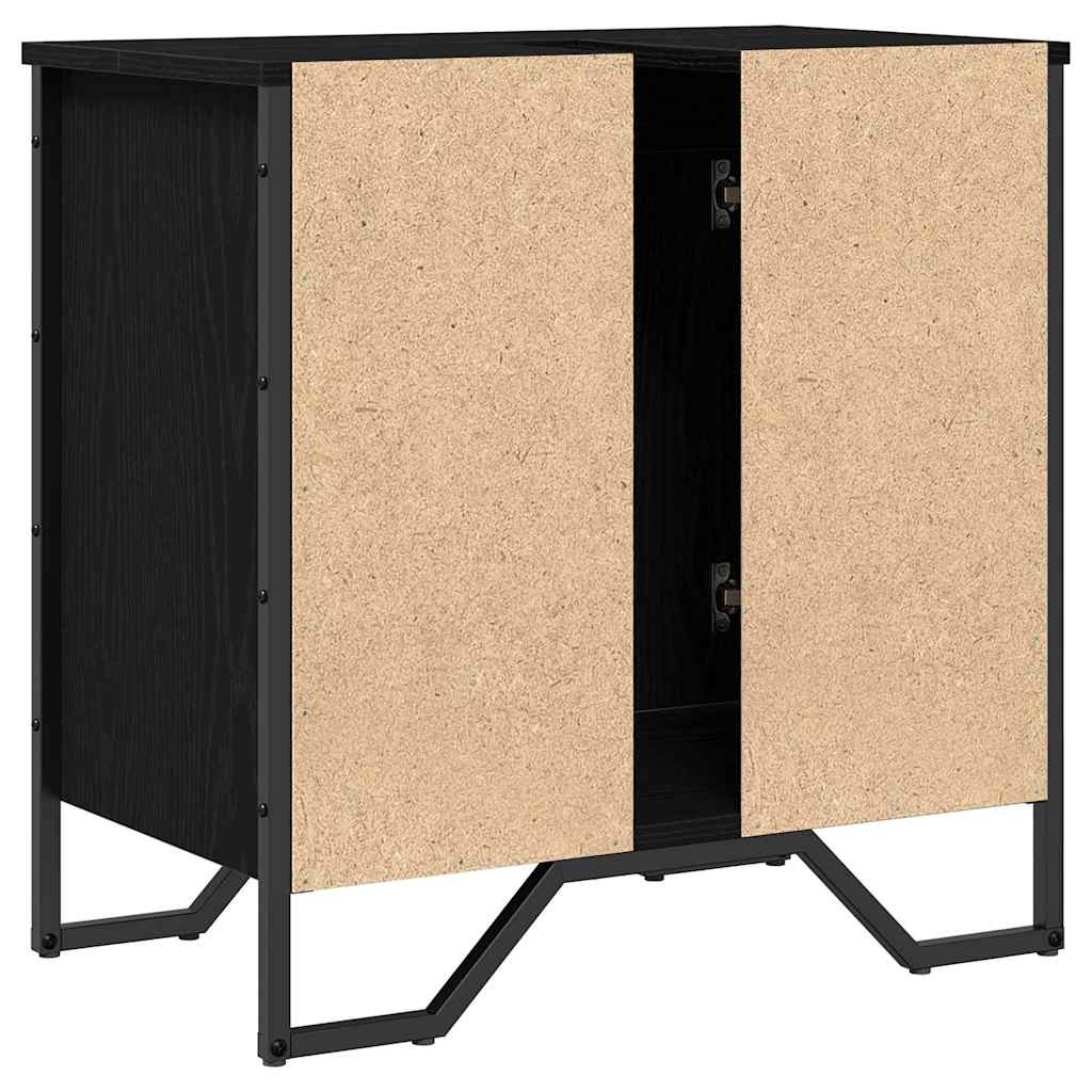 Baderomsvaskeskap Svart Eik 60 x 35 x 60 cm Konstruert tre