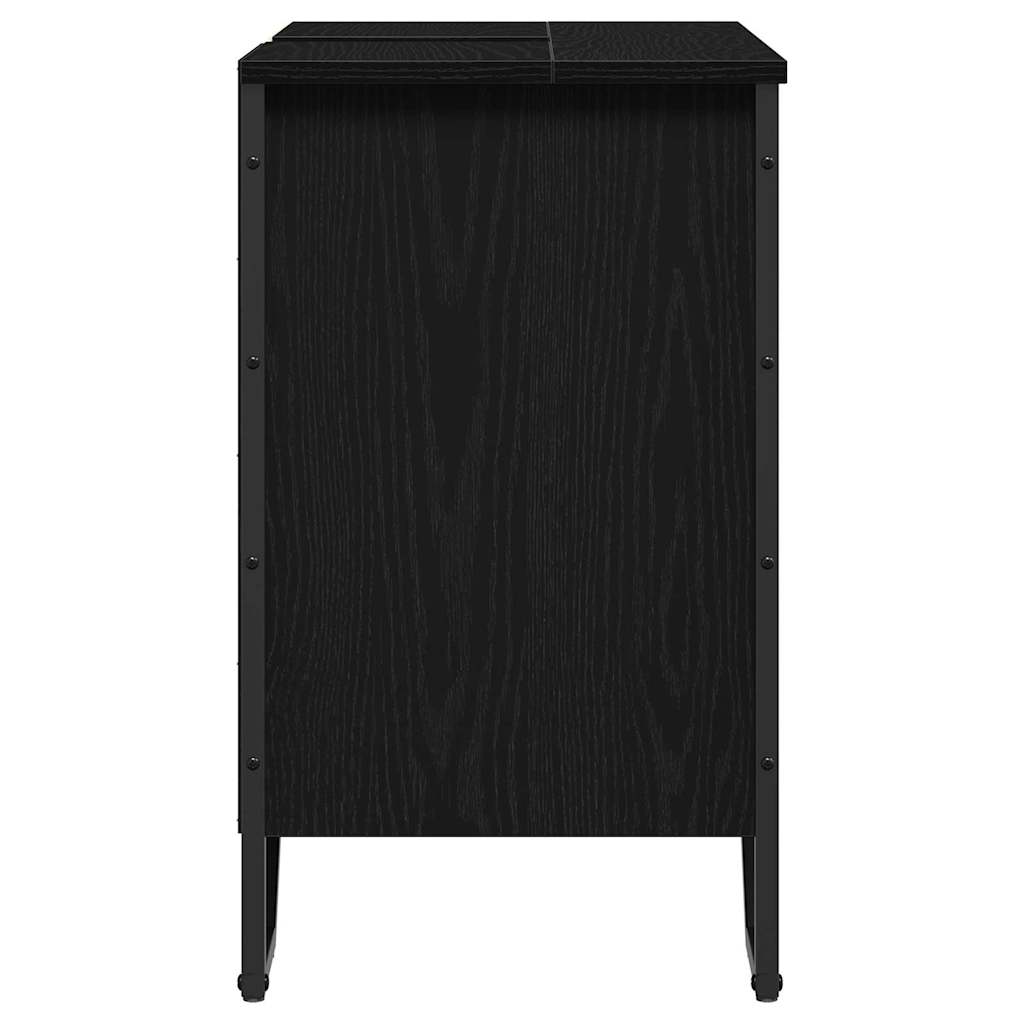 Baderomsvaskeskap Svart Eik 60 x 35 x 60 cm Konstruert tre