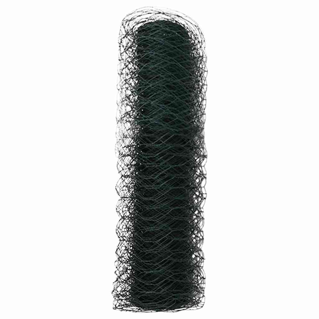 Sekskantet gjerde grønn 0,6 x 50 m PVC