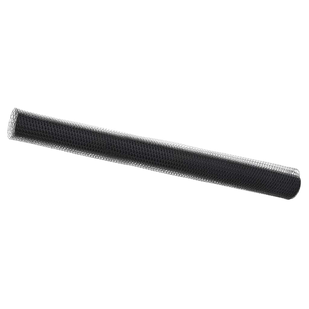 Sekskantet gjerde Grå 1,6 x 10 m PVC