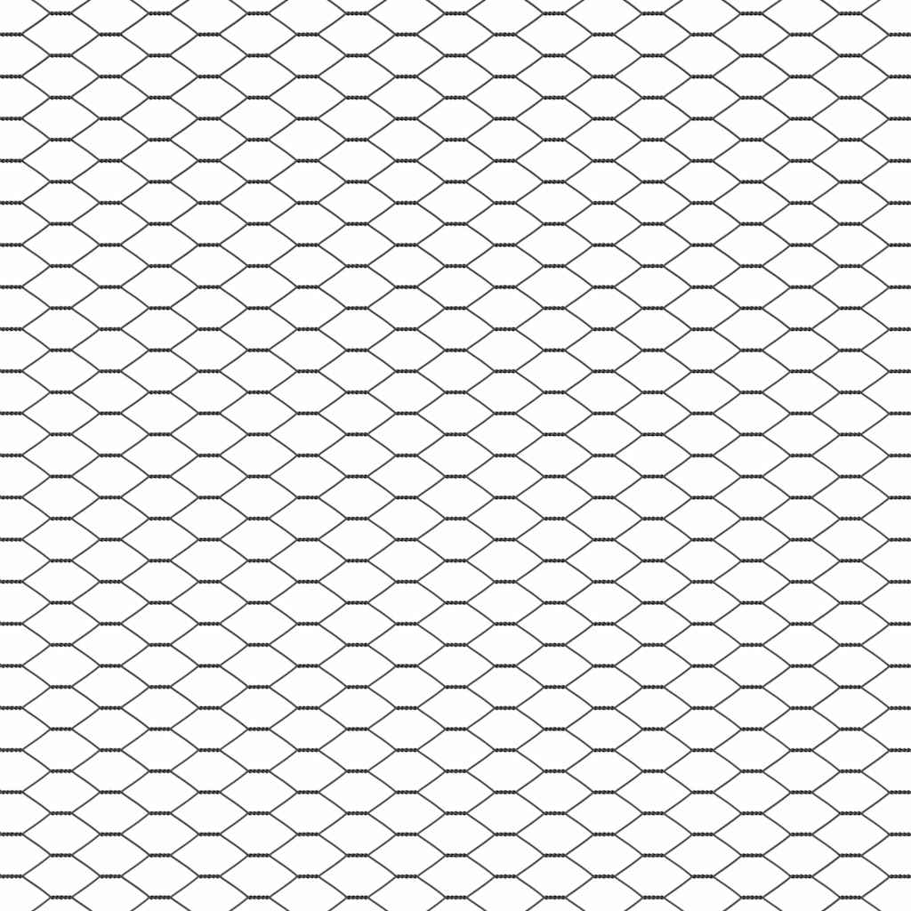 Sekskantet gjerde Grå 1 x 50 m PVC
