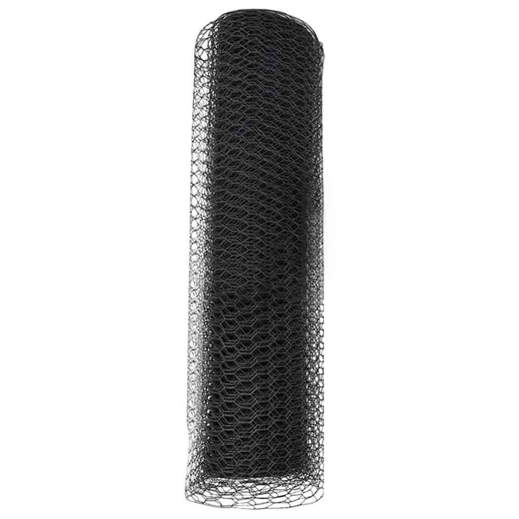 Sekskantet gjerde Grå 0,8 x 100 m PVC