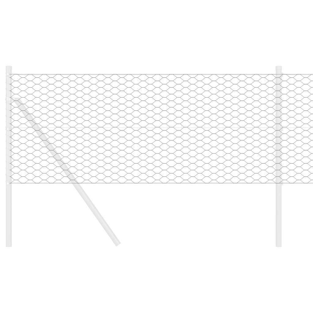 Sekskantet gjerde Grå 0,8 x 100 m PVC